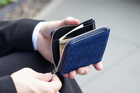 革財布 L字ファスナー