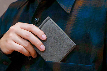 革の薄マチ財布