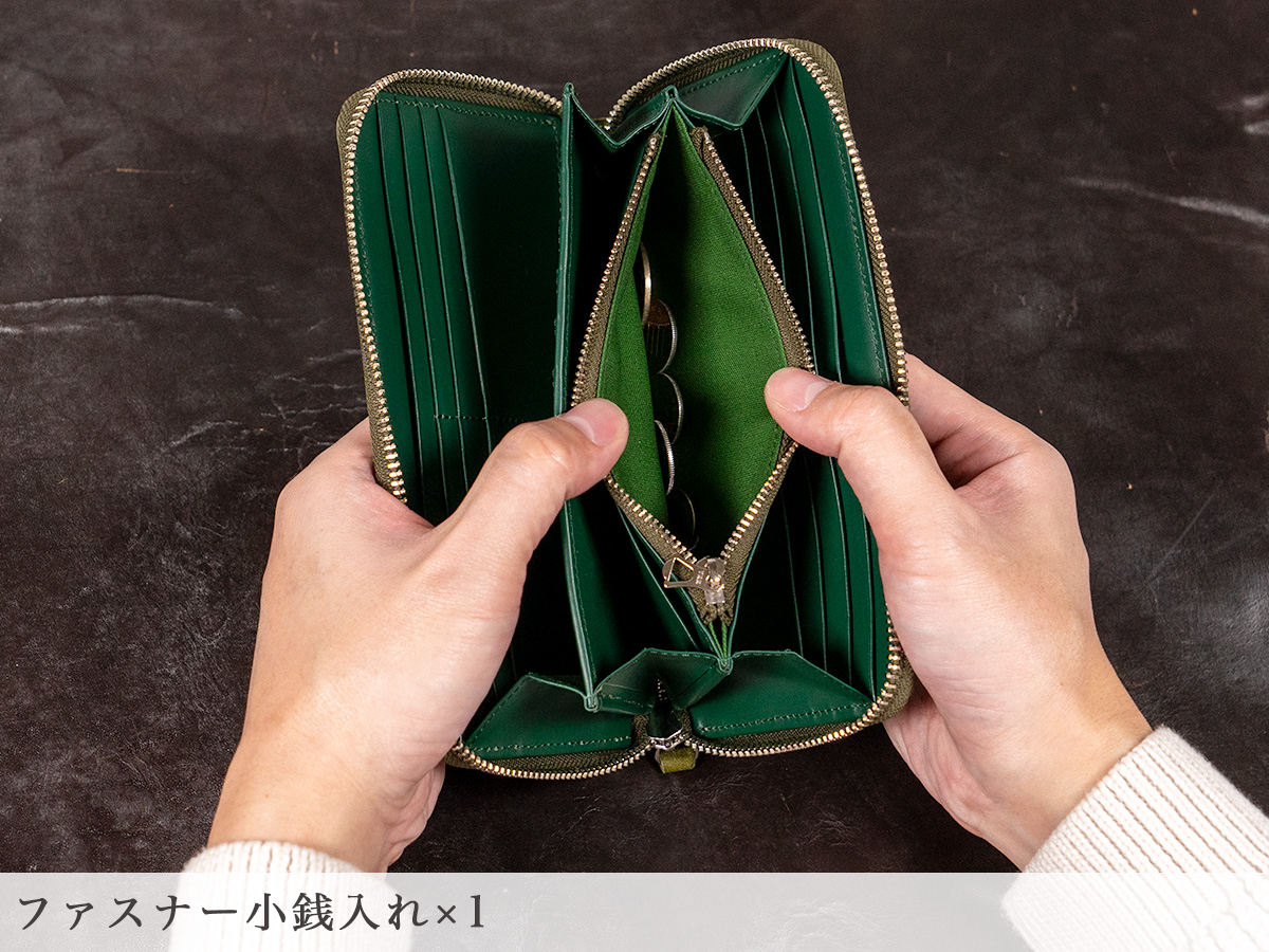 ファビオ 長財布　ラウンドファスナ