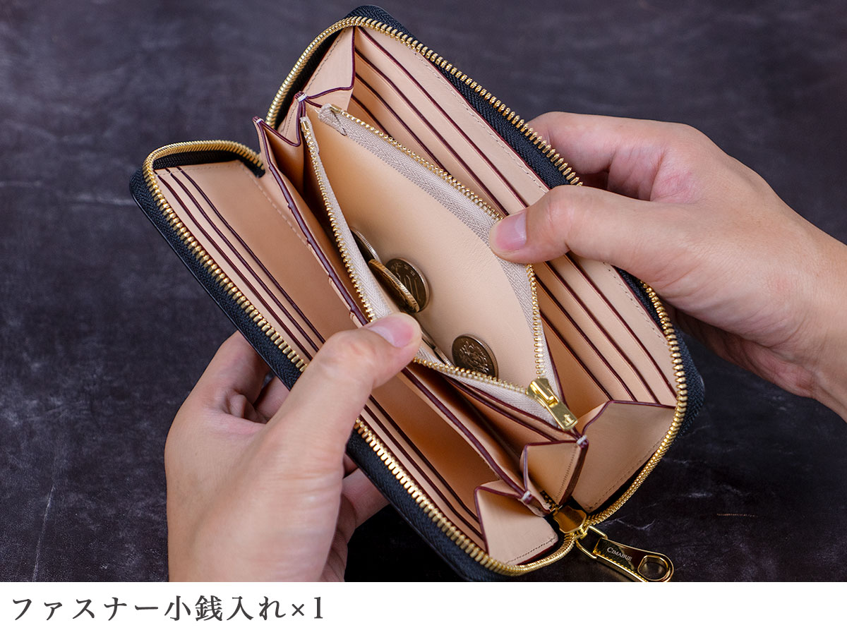 ガルーシャ ラウンドファスナー長財布