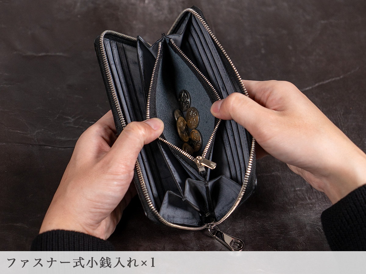 ナイルクロコ ラウンドファスナー長財布