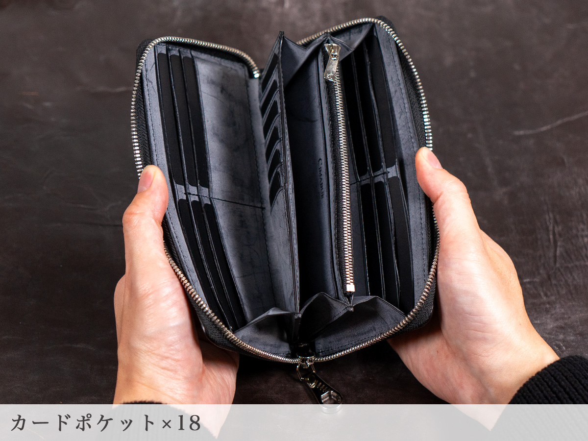 ナイルクロコ ラウンドファスナー長財布
