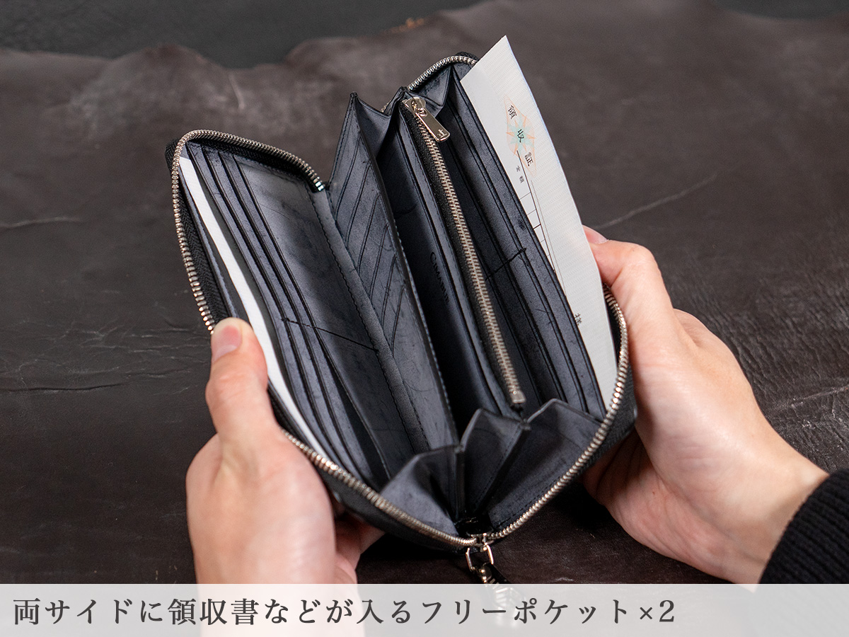 ナイルクロコ ラウンドファスナー長財布