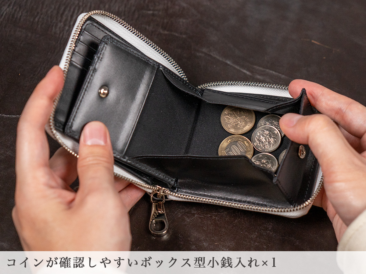 ヒマラヤクロコダイル RFスモールウォレット（ラウンドファスナー二