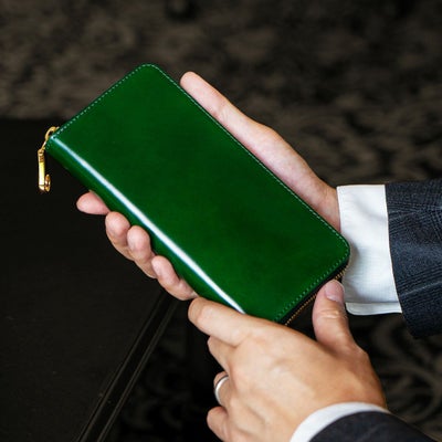 アニリンコードバン ラウンドファスナー長財布