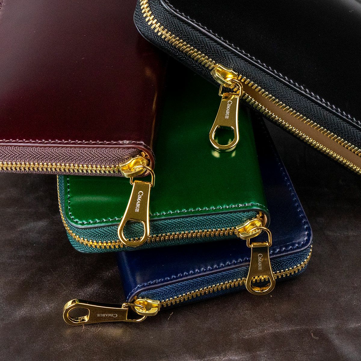 アニリンコードバン RFロングウォレット（ラウンドファスナー長財布