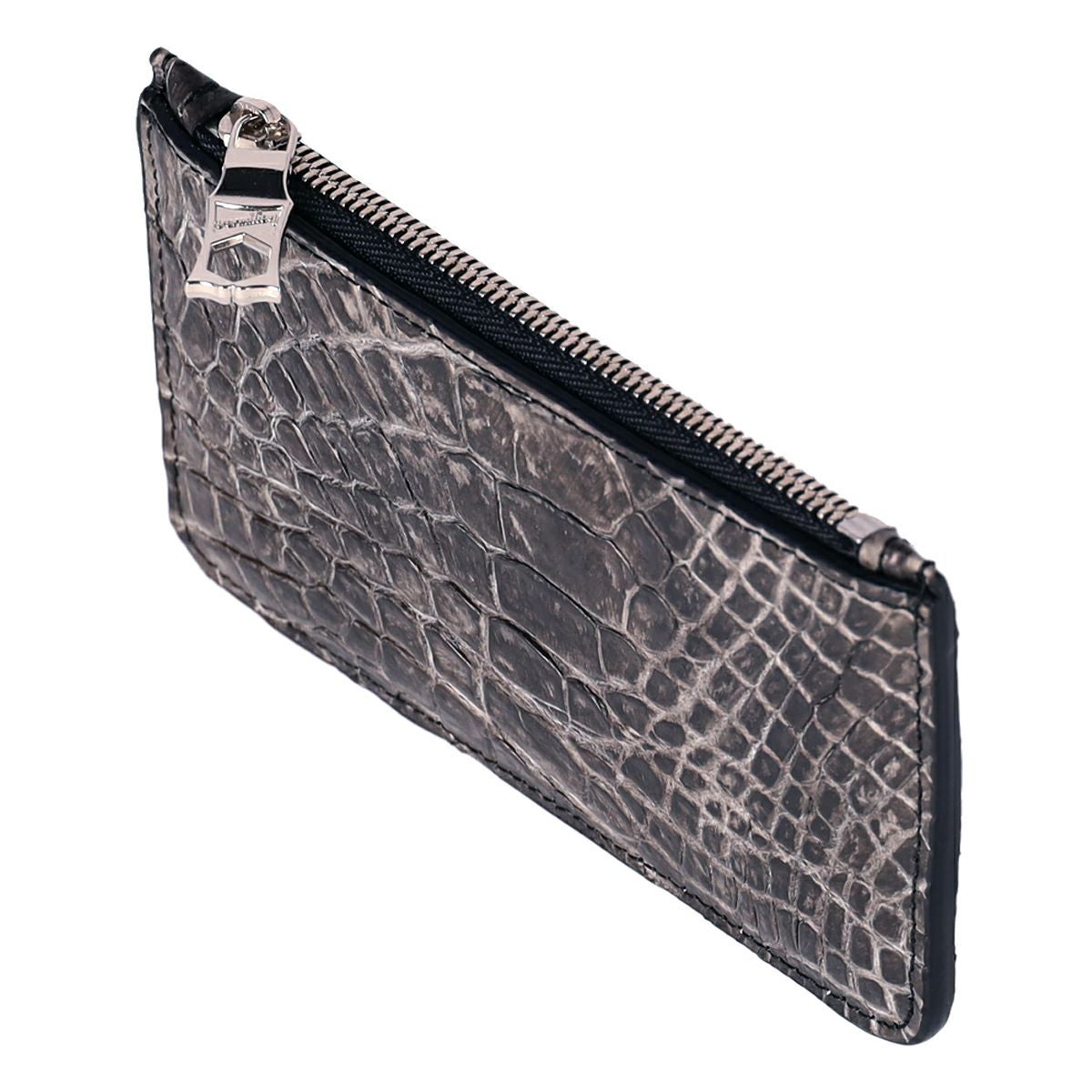 墨染めクロコダイルフラグメントケース（ポケッタブル財布