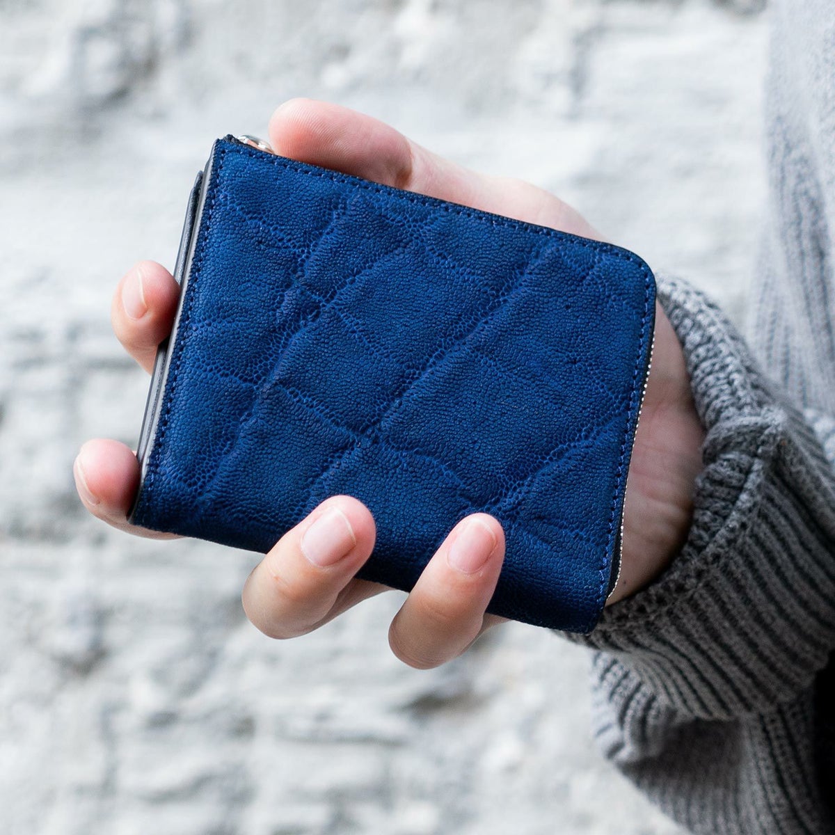 エレファントレザー L字ファスナー薄型財布