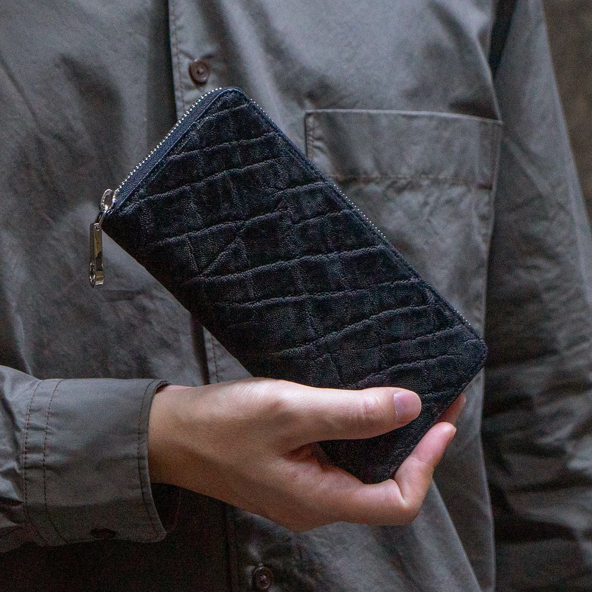 エレファントレザー ラウンドファスナー長財布