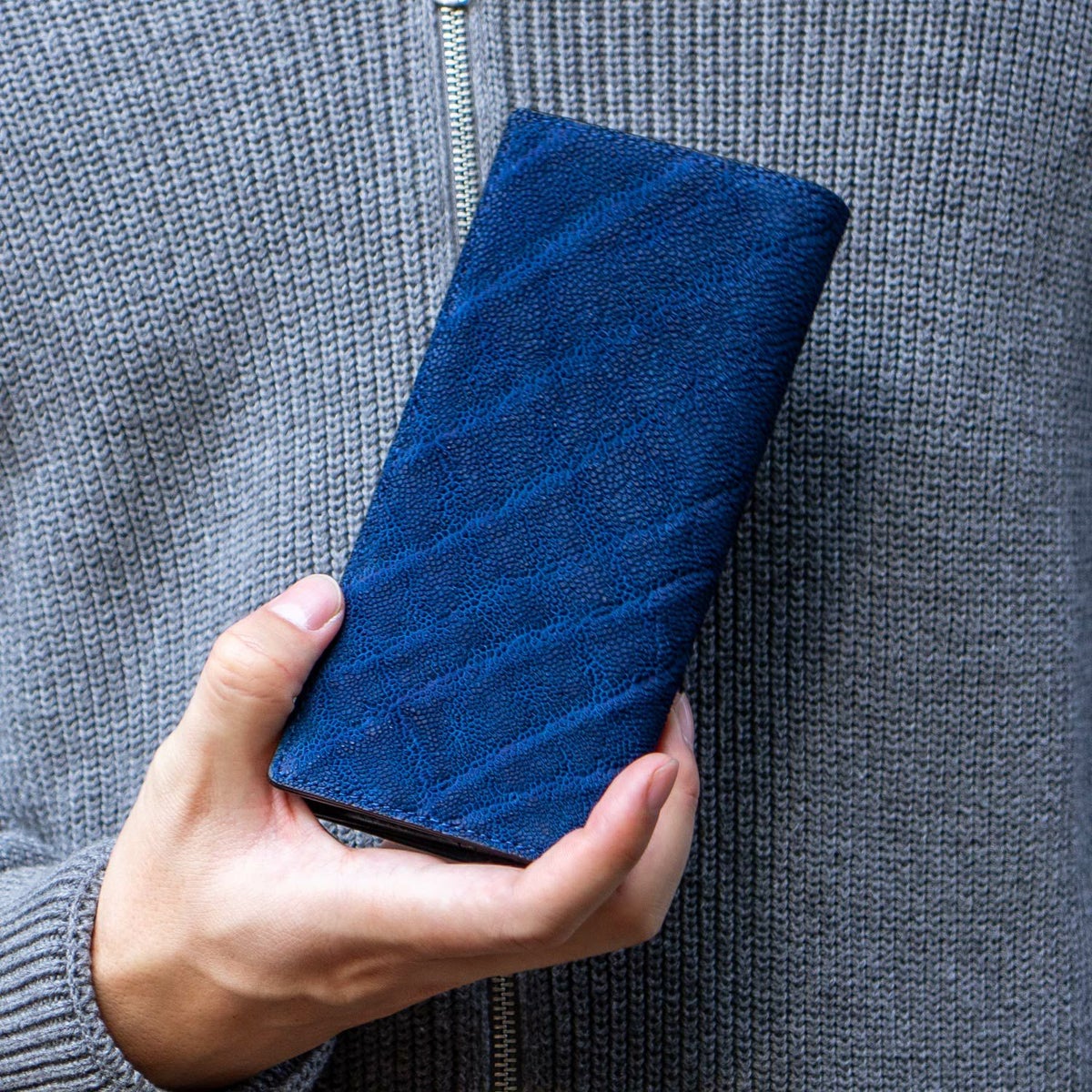 エレファントレザー フラップロングウォレット（かぶせ長財布）