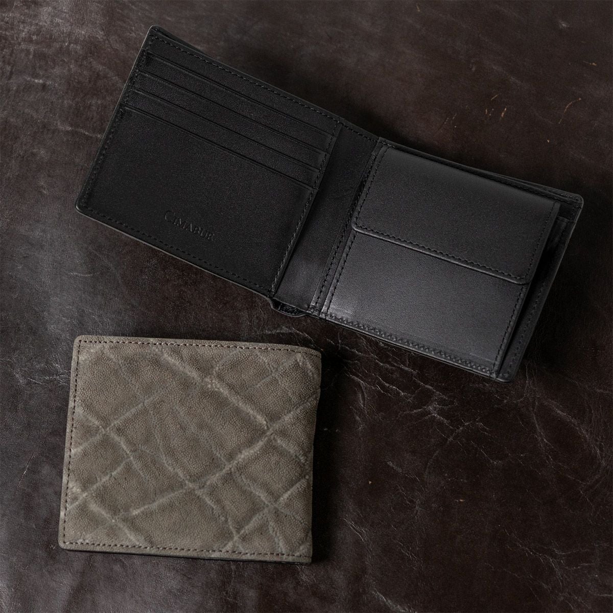 エレファントレザー オープンスモールウォレット（ホックレス二つ折り