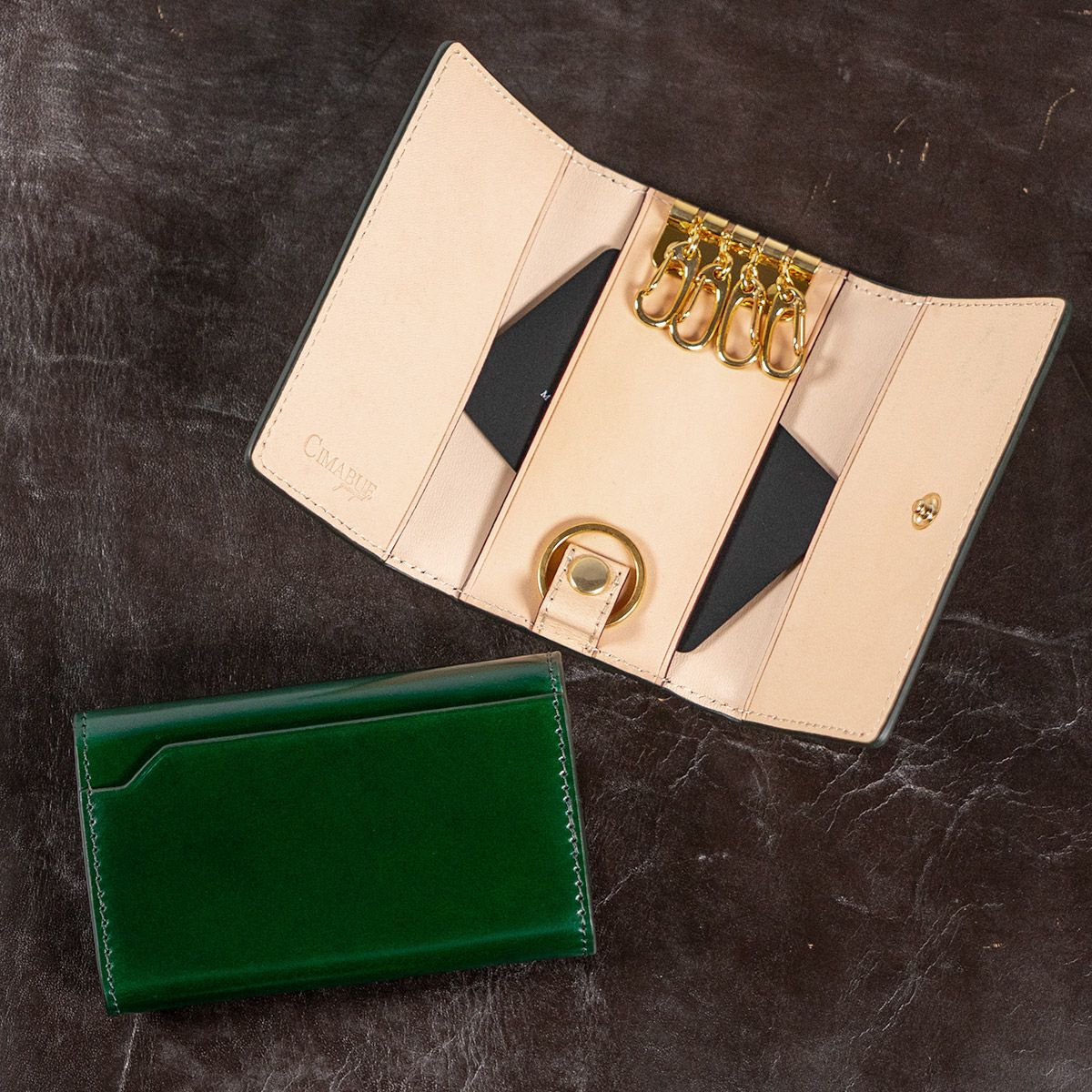 アニリンコードバン 三つ折りキーケース | キーケース・キーホルダー